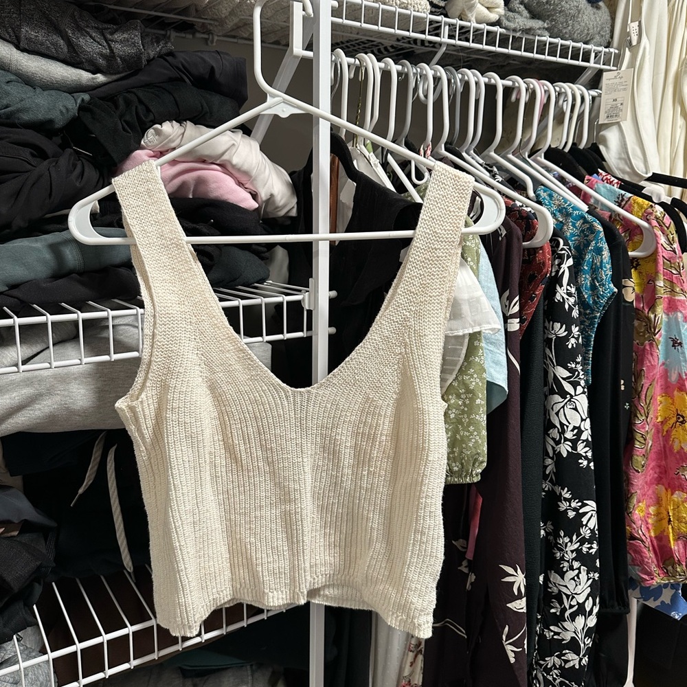 Madewell Cream Knit Tank Top
